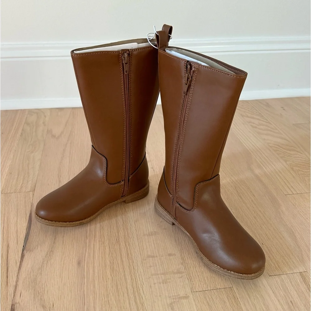 Old Navy Faux-Leather Tall Riding Boots Size 13 - Picture 2 of 8